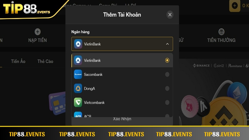 Hướng Dẫn Cách Rút Tiền TIP88 Về Tay Chưa Đến 5 Phút Tên đăng ký tài khoản TIP88 cần trùng khớp với tên ngân hàng